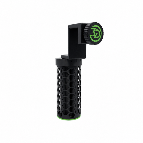Adjustable nori feeder with aquarium glass clamp and green logo
